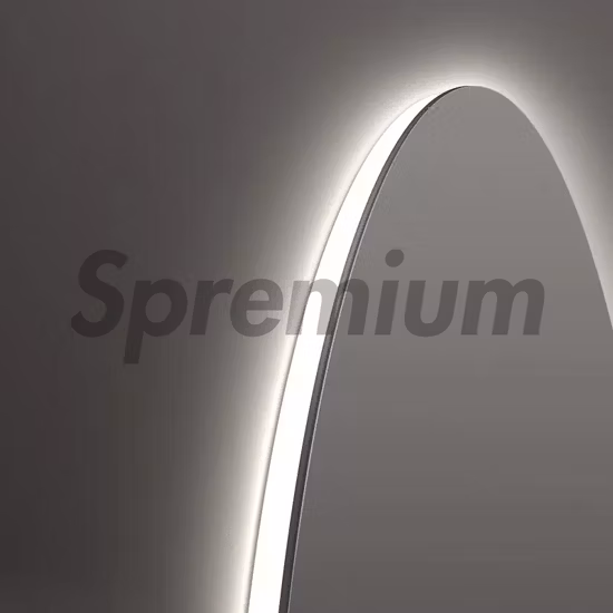 Meubles de vanité en verre intelligents irréguliers décoratifs pour la maison en gros LED salle de bains vanité mur miroir lumineux Espejos