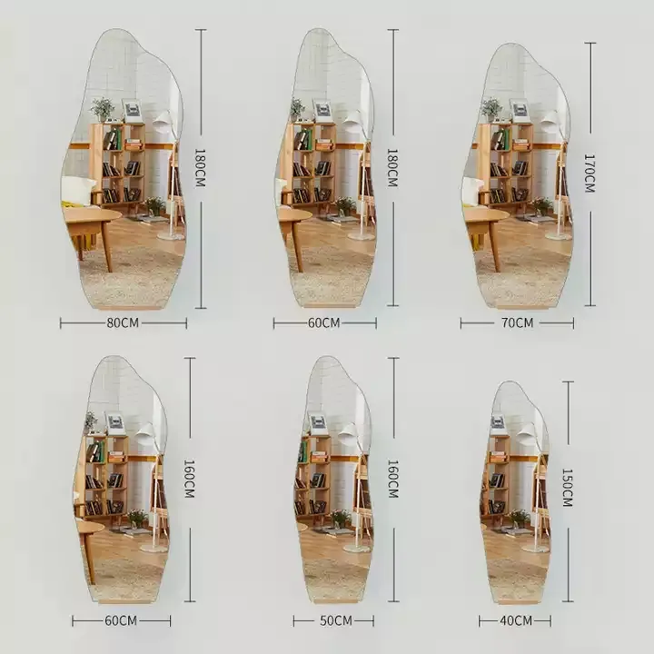 Miroir de sol complet en forme de nuages ​​irréguliers